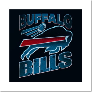 buffalo bills in blue Posters and Art